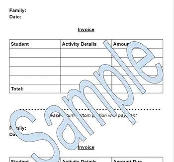 After School Care Invoice Template after school care invoice template