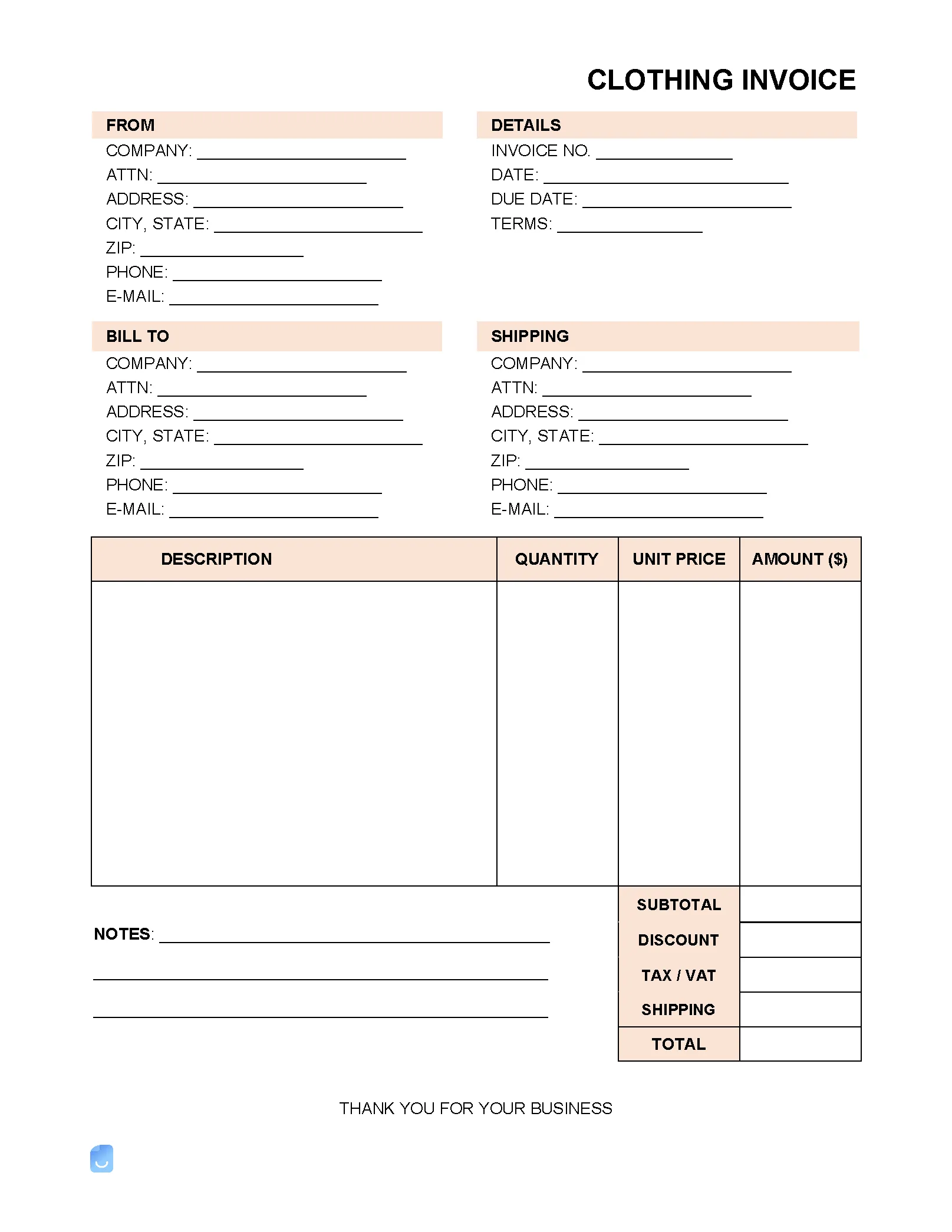 Clothes Rental School Invoice Template clothes rental school invoice template