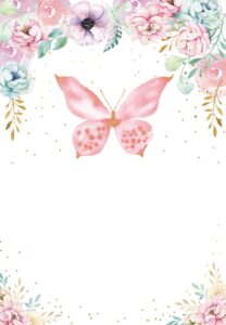 Glitter Butterfly Blank Butterfly Invitation Template glitter-butterfly-blank-butterfly-invitation-template
