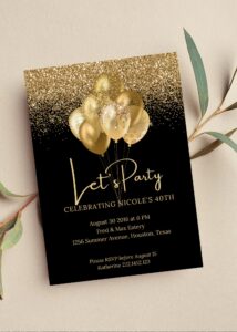 Gold and Black Birthday Invitation Template gold-and-black-birthday-invitation-template