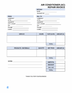 Air Conditioning Repair Invoice Template air-conditioning-repair-invoice-template