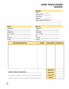 Free Dump Truck Invoice Template free-dump-truck-invoice-template