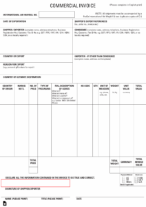 Free Export Commercial Invoice Template free-export-commercial-invoice-template