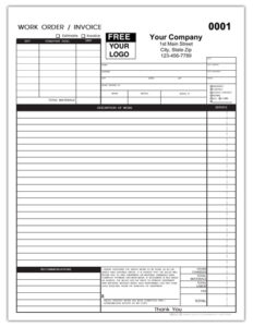 Free Work Order Invoice Template free-work-order-invoice-template