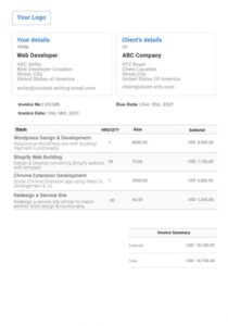 Freelance Web Developer Invoice Template freelance-web-developer-invoice-template