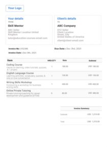 invoice-template-for-training-services