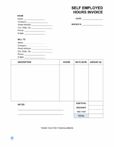 Self Employed Hourly Invoice Template self-employed-hourly-invoice-template