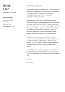 Substitute Teacher Cover Letter Template substitute-teacher-cover-letter-template